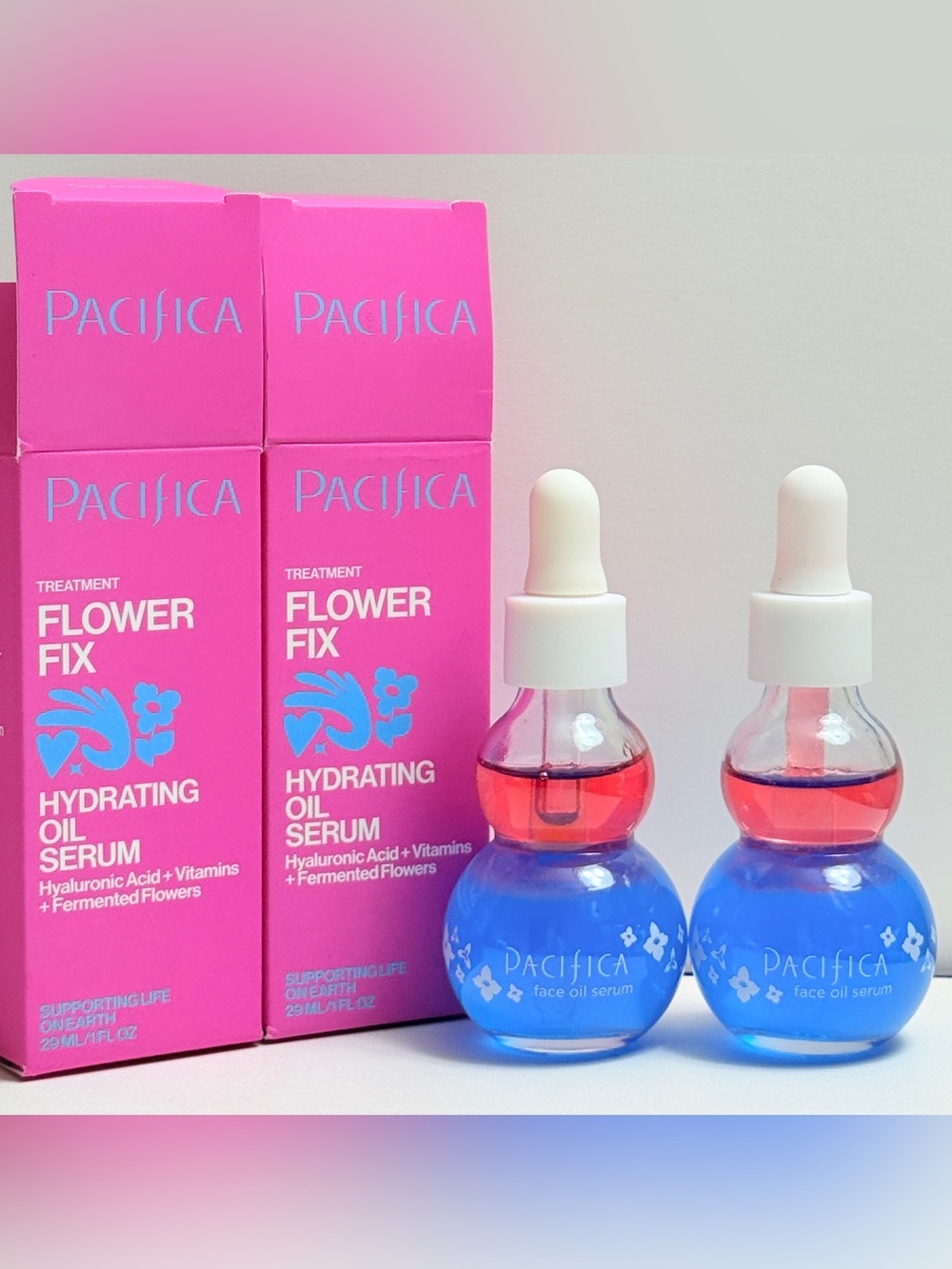 Pacifica Flower Fix Hydrating Oil Serum - x2 - 1 fl oz each - NEW!